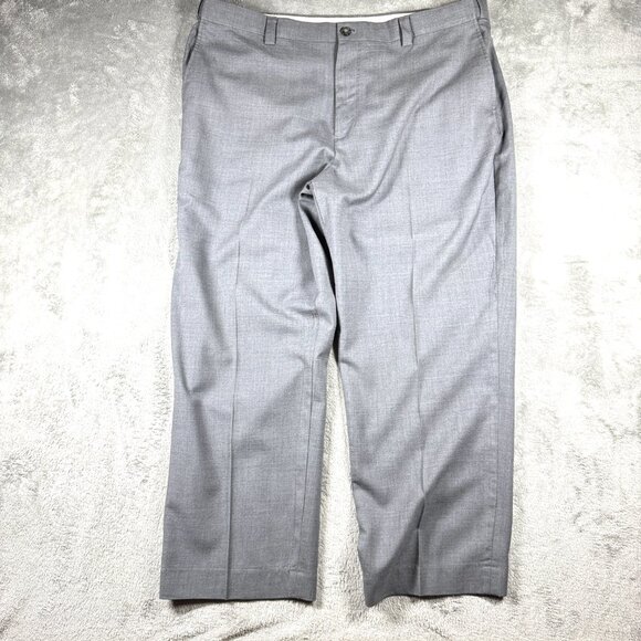 L.L. Bean Men’s 40W Gray Wool Dress Pants Comfort Waist Flat Front - Picture 2 of 14